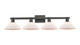 Innovations - 716-4W-BK-G131 - Four Light Bath Vanity - Arcadia - Matte Black