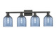 Innovations - 716-4W-BK-G558-6BL - Four Light Bath Vanity - Arcadia - Matte Black