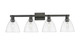 Innovations - 716-4W-BK-GBD-752 - Four Light Bath Vanity - Arcadia - Matte Black