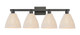 Innovations - 716-4W-BK-NBD-75-NAT - Four Light Bath Vanity - Arcadia - Matte Black