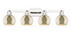 Innovations - 716-4W-PN-G128-6 - Four Light Bath Vanity - Arcadia - Polished Nickel