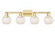 Innovations - 716-4W-SG-G1216-6WM - Four Light Bath Vanity - Arcadia - Satin Gold