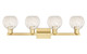 Arcadia Four Light Bath Vanity (716-4W-SG-G1216-6WM)