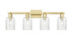 Innovations - 716-4W-SG-G342 - Four Light Bath Vanity - Arcadia - Satin Gold