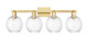 Innovations - 716-4W-SG-G458-7CL - Four Light Bath Vanity - Arcadia - Satin Gold