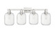 Innovations - 716-4W-SN-G460-7CL - Four Light Bath Vanity - Arcadia - Brushed Satin Nickel