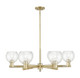 Innovations - 716-6CR-AB-G122-6 - Six Light Chandelier - Arcadia - Antique Brass