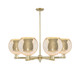 Innovations - 716-6CR-AB-G128-10 - Six Light Chandelier - Arcadia - Antique Brass