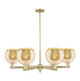 Innovations - 716-6CR-AB-G128-8 - Six Light Chandelier - Arcadia - Antique Brass