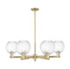 Innovations - 716-6CR-AB-G458-7CL - Six Light Chandelier - Arcadia - Antique Brass