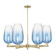 Innovations - 716-6CR-AB-G484-7SB - Six Light Chandelier - Arcadia - Antique Brass