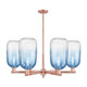 Innovations - 716-6CR-AC-G482-7SB - Six Light Chandelier - Arcadia - Antique Copper