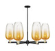 Innovations - 716-6CR-BAB-G484-7AM - Six Light Chandelier - Arcadia - Black Antique Brass