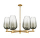 Innovations - 716-6CR-BB-G484-7SL - Six Light Chandelier - Arcadia - Brushed Brass