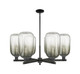 Innovations - 716-6CR-BK-G482-7SL - Six Light Chandelier - Arcadia - Matte Black