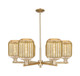 Innovations - 716-6CR-CB-G460-7ME - Six Light Chandelier - Arcadia - Champagne Bronze