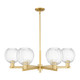Innovations - 716-6CR-SG-G458-7CL - Six Light Chandelier - Arcadia - Satin Gold