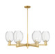 Innovations - 716-6CR-SG-G459-6CL - Six Light Chandelier - Arcadia - Satin Gold