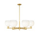 Innovations - 716-6CR-SG-G483-8OP - Six Light Chandelier - Arcadia - Satin Gold