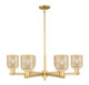 Innovations - 716-6CR-SG-G559-5ME - Six Light Chandelier - Arcadia - Satin Gold