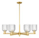 Innovations - 716-6CR-SG-G559-5SDY - Six Light Chandelier - Arcadia - Satin Gold