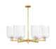 Innovations - 716-6CR-SG-G559-8SDY - Six Light Chandelier - Arcadia - Satin Gold