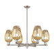 Innovations - 716-6CR-SN-G457-6ME - Six Light Chandelier - Arcadia - Satin Nickel