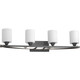 Progress Lighting - P300147-143 - Four Light Bath - Dart - Graphite