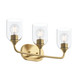 Progress Lighting - P300573-191 - Three Light Bath Vanity - Ilia - Brushed Gold