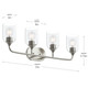 Ilia Four Light Bath Vanity (P300574-009)
