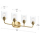 Ilia Four Light Bath Vanity (P300574-191)