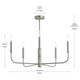 Reines Five Light Chandelier (P400446-009)
