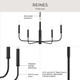 Reines Five Light Chandelier (P400446-31M)