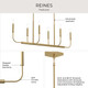 Reines Six Light Linear Chandelier (P400450-191)