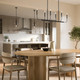Reines Six Light Linear Chandelier (P400450-31M)