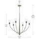 Jheni Six Light Chandelier (P400454-009)