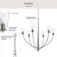 Jheni Six Light Chandelier (P400454-009)