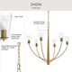 Jheni Six Light Chandelier (P400454-191)