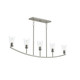 Progress Lighting - P400456-009 - Five Light Linear Chandelier - Jheni - Brushed Nickel