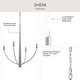 Jheni Four Light Chandelier (P400458-009)