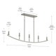 Jheni Five Light Linear Chandelier (P400461-009)