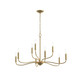 Progress Lighting - P400465-191 - Nine Light Chandelier - Ilia - Brushed Gold