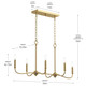 Ilia Six Light Linear Chandelier (P400466-191)
