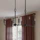 Ilia Six Light Linear Chandelier (P400466-31M)