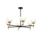 Progress Lighting - P400469-319 - Six Light Chandelier - Rigsby - Matte Black and Brushed Gold