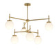 Progress Lighting - P400470-191 - Six Light Chandelier - Rigsby - Brushed Gold