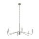 Progress Lighting - P400472-009 - Six Light Chandelier - Pilar - Brushed Nickel