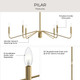Pilar Six Light Chandelier (P400472-191)