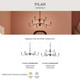 Pilar Six Light Chandelier (P400472-31M)