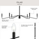 Pilar Six Light Chandelier (P400473-31M)